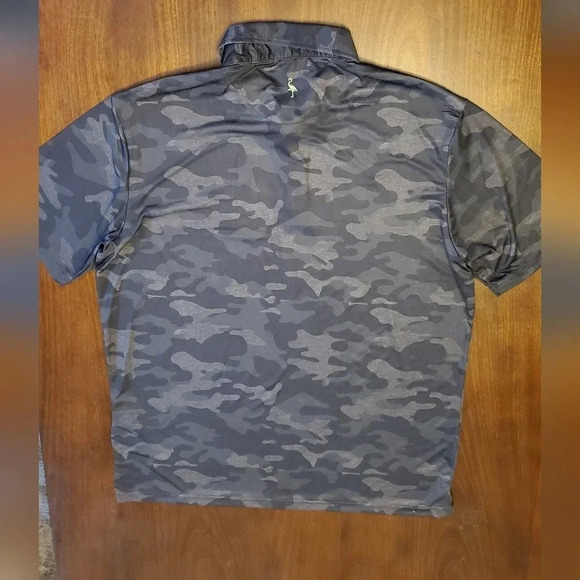 Tailorbyrd Mens Black Performance Short Sleeve Camo Print Polo Size XXL - Picture 9 of 10